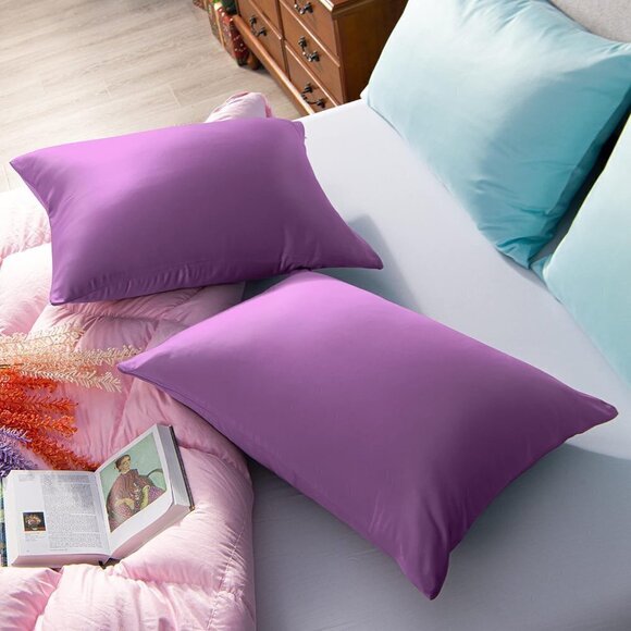 Satin Pillow Cases for Hair and Skin, Luxury Hidden Zipper Pillowcases S… - Picture 5 of 8